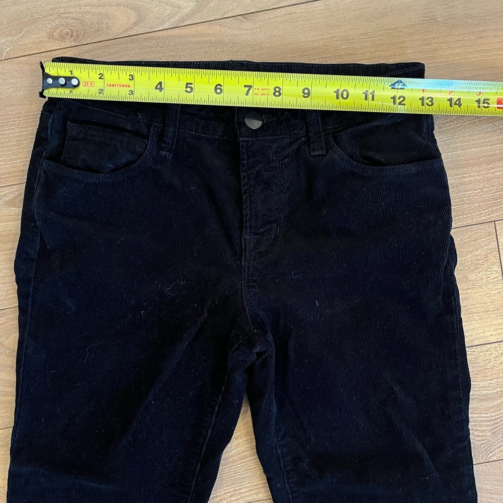 ✨ J Brand Selena Mid Rise Crop Bootcut Pants – Black Velvet Corduroy – Size 27 ✨ - Picture 5 of 10